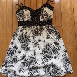 Charolette Russe black and white floral dress